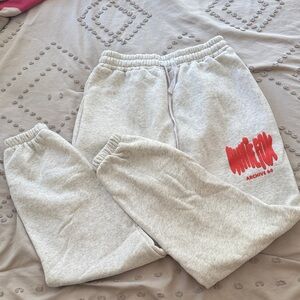 Women’s medium white fox sweatpants